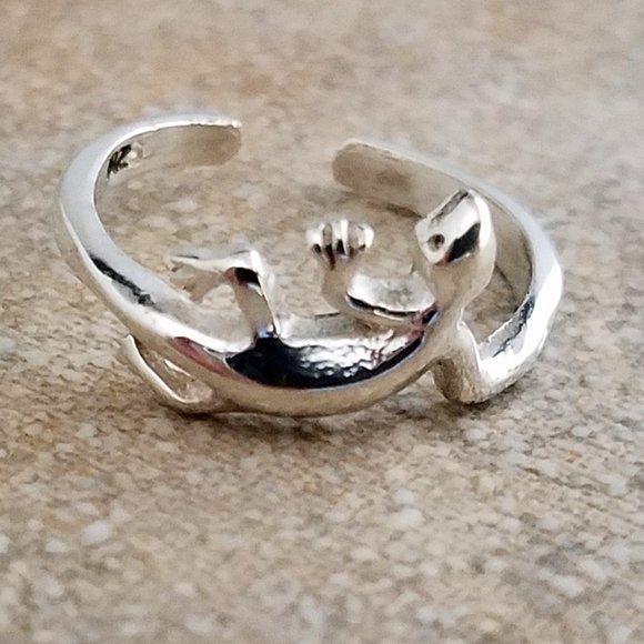 Toe Ring, Sterling Silver - Adjustable - Picture 2 of 2